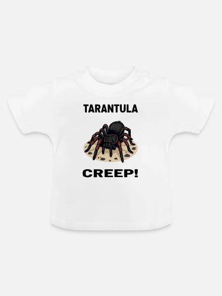 Tarantula-Creep Tarantula Exotische Spinne - Baby Bio-T-Shirt mit Rundhals - Weiß