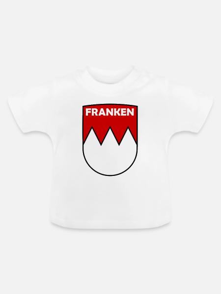 Franken Crest Logo - Baby Bio-T-Shirt mit Rundhals - Weiß