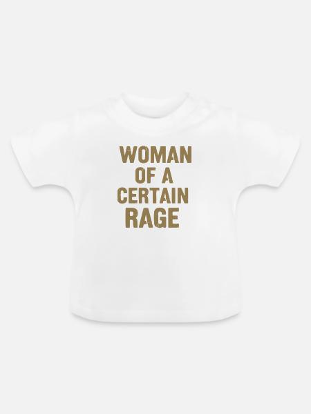Frau mit bestem Zorn - Baby Bio-T-Shirt mit Rundhals - Weiß