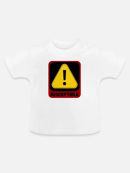 Anfällig - Baby Bio-T-Shirt mit Rundhals - Weiß