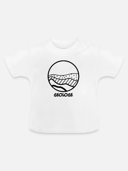 Geologe - Baby Bio-T-Shirt mit Rundhals - Weiß