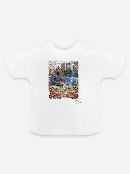 Heuschrecke JOGUE IT-Systemadministrator Admin Job - Baby Bio-T-Shirt mit Rundhals - Weiß