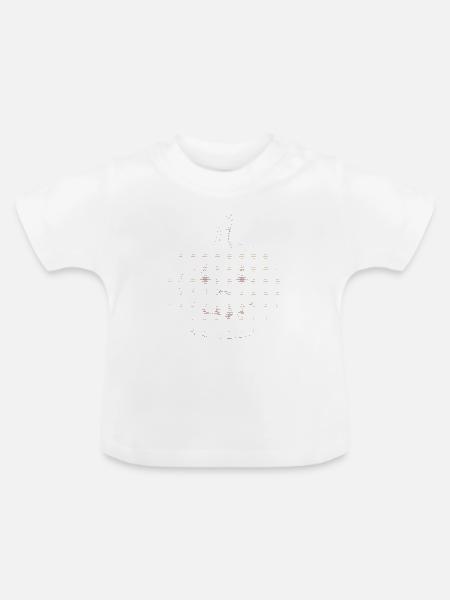 ascii-kunst-Kürbis-Farbe - Baby Bio-T-Shirt mit Rundhals - Weiß