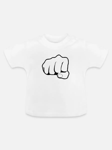 Fist - Baby Bio-T-Shirt mit Rundhals - Weiß