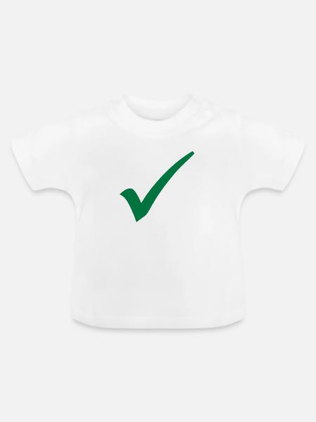 Haken - Baby Bio-T-Shirt mit Rundhals - Weiß
