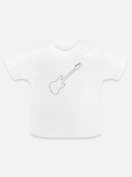 J Bass Line - Baby Bio-T-Shirt mit Rundhals - Weiß
