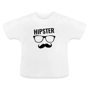 Hipster - Baby Bio-T-Shirt mit Rundhals - Weiß - Vorne