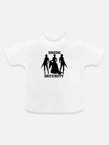 bride security - Baby Bio-T-Shirt mit Rundhals - Weiß