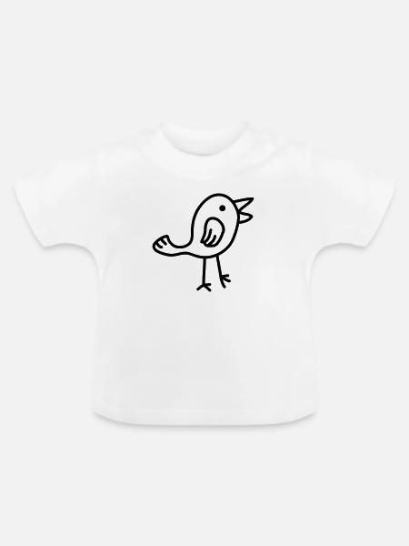 Bird - Baby Bio-T-Shirt mit Rundhals - Weiß
