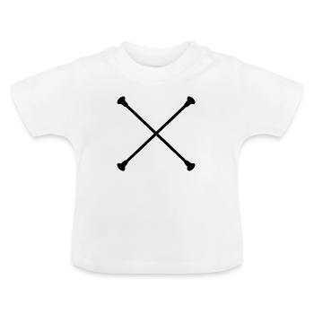 twirling Wirbelstab Drehsport wirbelnder - Baby Bio-T-Shirt mit Rundhals - Weiß - Vorne