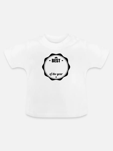 Anpassen / Anpassung / fertigen / Customize it - Baby Bio-T-Shirt mit Rundhals - Weiß