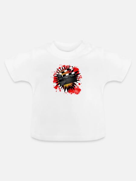 Weihnachten Clapperboard - Baby Bio-T-Shirt mit Rundhals - Weiß