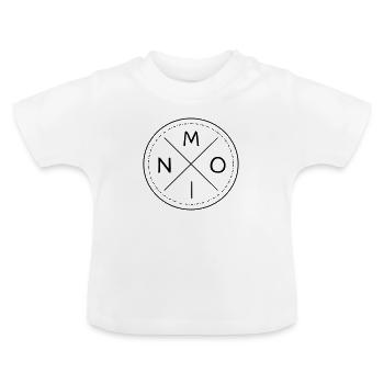 Bonjour - T-shirt bio col rond Bébé - blanc - Devant