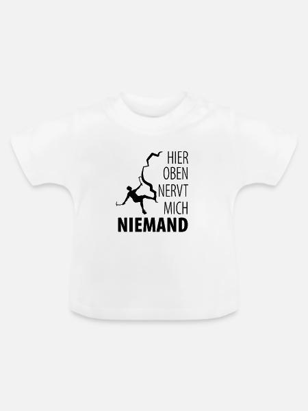 Eisklettern Eiskletterer Eispickel - Baby Bio-T-Shirt mit Rundhals - Weiß