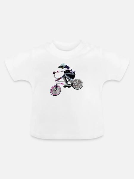 BMX - Baby Bio-T-Shirt mit Rundhals - Weiß