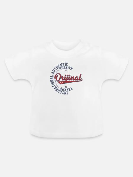 Ankara - Baby Bio-T-Shirt mit Rundhals - Weiß
