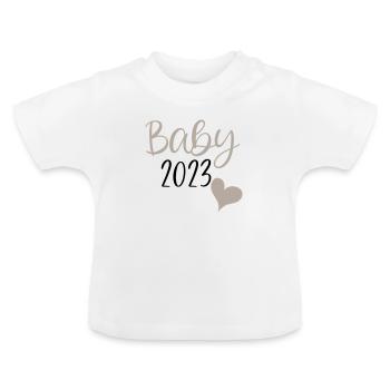 Bébé 2023 - T-shirt bio col rond Bébé - blanc - Devant