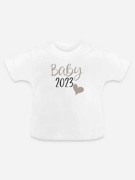 Bébé 2023 - T-shirt bio col rond Bébé - blanc