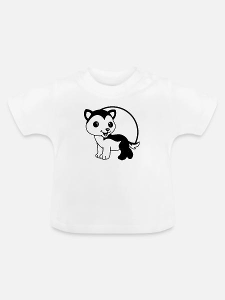 DOG CAT PET - Baby Bio-T-Shirt mit Rundhals - Weiß