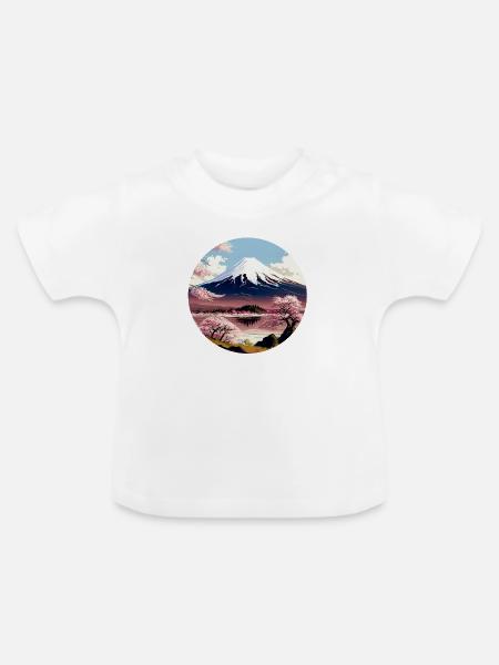 Fuji - Baby Bio-T-Shirt mit Rundhals - Weiß