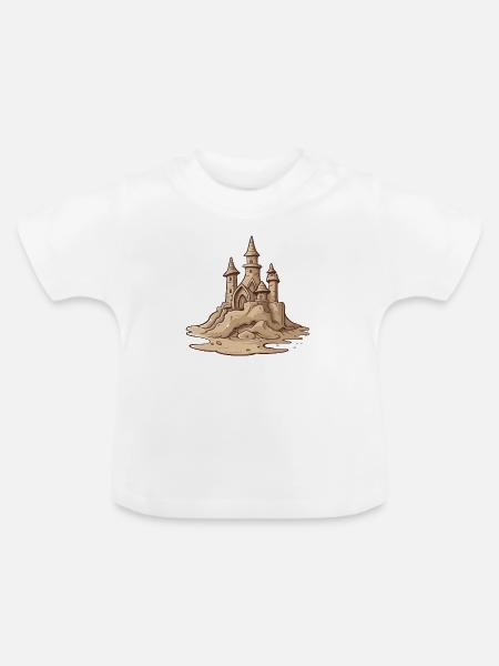 Die Sandburg - Baby Bio-T-Shirt mit Rundhals - Weiß