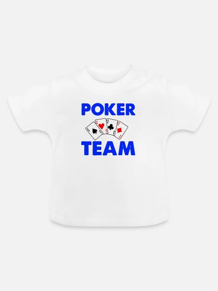 poker team - Baby Bio-T-Shirt mit Rundhals - Weiß