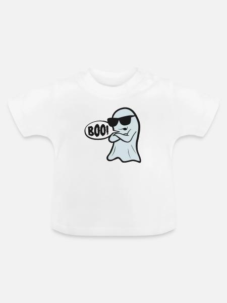 Boo - Baby Bio-T-Shirt mit Rundhals - Weiß