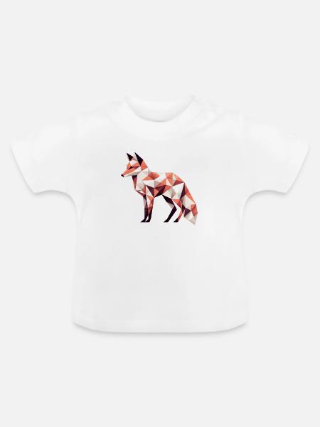 Fuchs // fox - Baby Bio-T-Shirt mit Rundhals - Weiß
