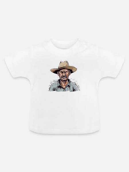 Wütender Bauer Nr. 1 - Baby Bio-T-Shirt mit Rundhals - Weiß