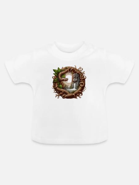 Maya sun - Baby Bio-T-Shirt mit Rundhals - Weiß