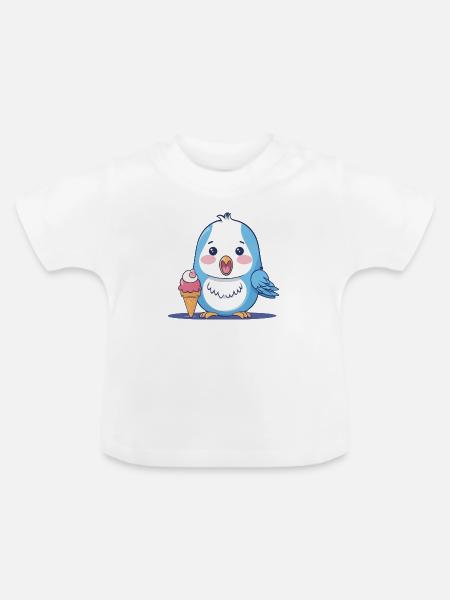 Lovely Welli - Baby Bio-T-Shirt mit Rundhals - Weiß