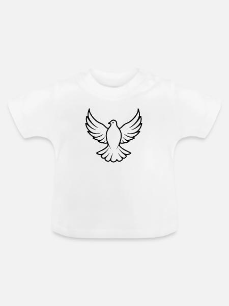 Taube - Baby Bio-T-Shirt mit Rundhals - Weiß