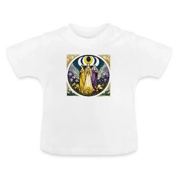 Triple Déesse - T-shirt bio col rond Bébé - blanc - Devant