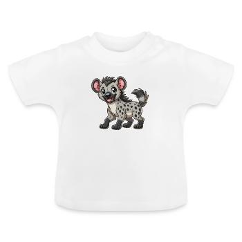 Hyena - Baby Organic T-Shirt with Round Neck - white - Front