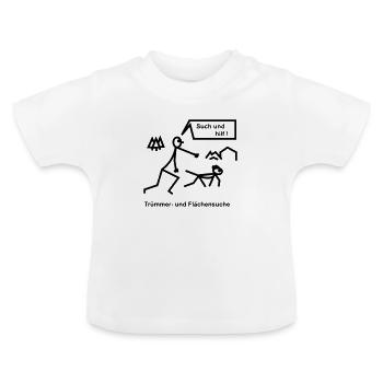 Rettungshunde - Baby Bio-T-Shirt mit Rundhals - Weiß - Vorne