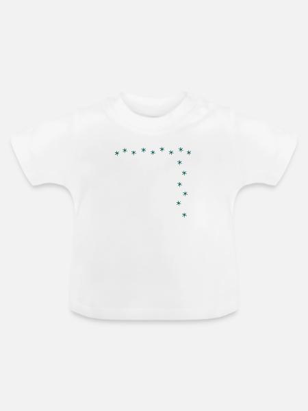 Snowflake Starglitter - Baby Bio-T-Shirt mit Rundhals - Weiß