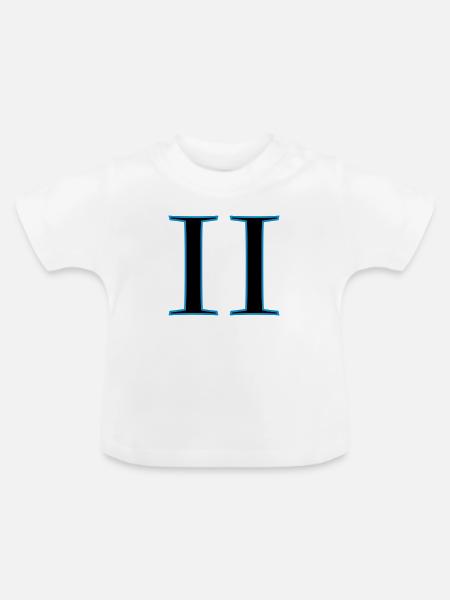 roman2 - Baby Bio-T-Shirt mit Rundhals - Weiß