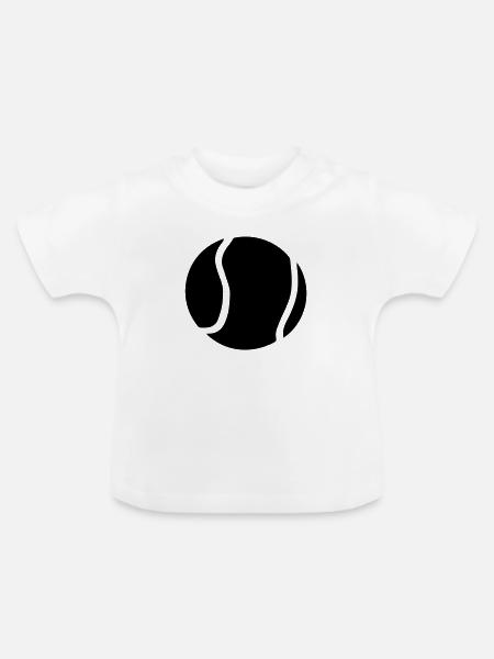 Tennis Ball - Baby Bio-T-Shirt mit Rundhals - Weiß