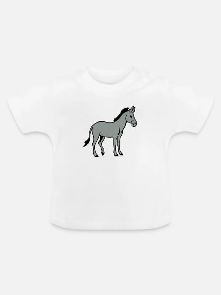 Grautier - Baby Bio-T-Shirt mit Rundhals - Weiß