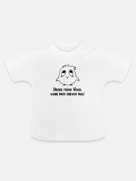 vogel - Baby Bio-T-Shirt mit Rundhals - Weiß