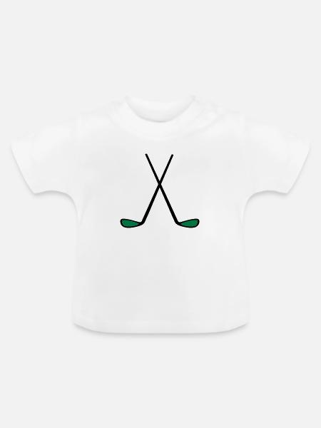 golfschläger - Baby Bio-T-Shirt mit Rundhals - Weiß