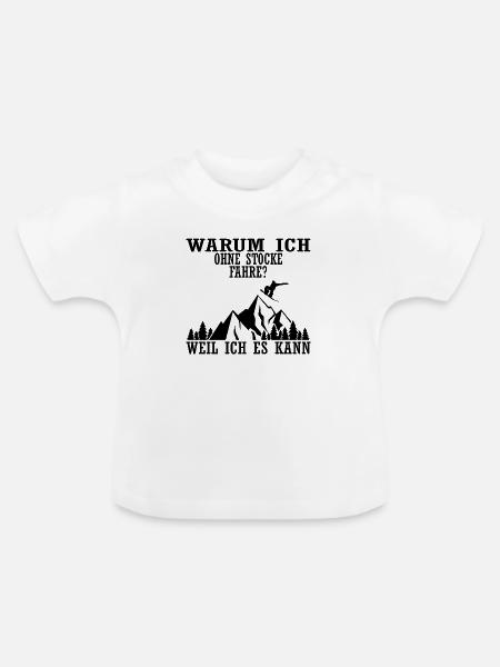 Snowboard Snowboarder - Baby Bio-T-Shirt mit Rundhals - Weiß