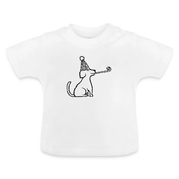 Puppy Birthday Child Celebrate Birthday - Baby Organic T-Shirt with Round Neck - white - Front