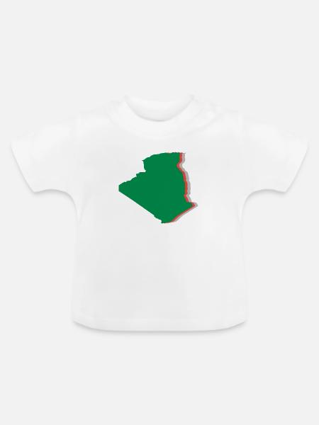 Algerien - Baby Bio-T-Shirt mit Rundhals - Weiß
