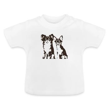 chihuahua baby - Baby Bio-T-Shirt mit Rundhals - Weiß - Vorne
