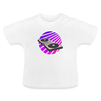 DJ Mischpult SunSet Mixer - Baby Bio-T-Shirt mit Rundhals - Weiß - Vorne