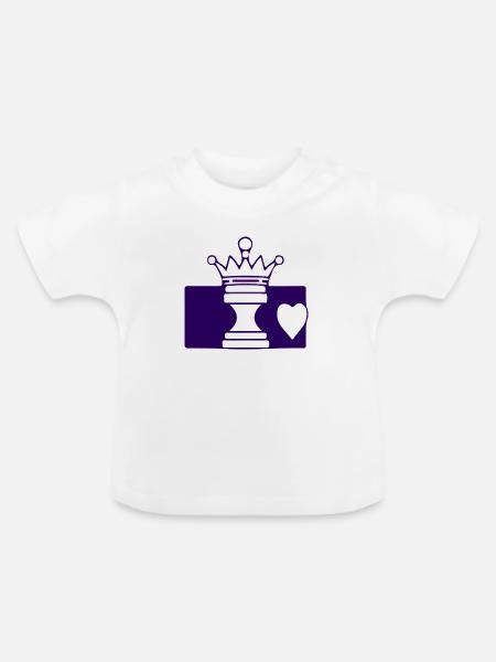 Der Checker - Baby Bio-T-Shirt mit Rundhals - Weiß