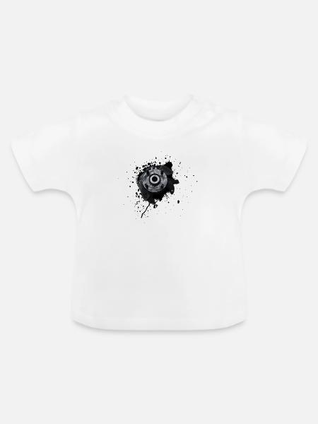 Achsschenkel rechts - Baby Bio-T-Shirt mit Rundhals - Weiß