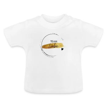 Team Liebe - positives Denken - Affirmationen - Baby Bio-T-Shirt mit Rundhals - Weiß - Vorne