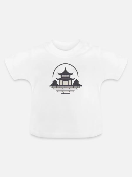 Pagode - Baby Bio-T-Shirt mit Rundhals - Weiß